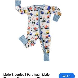 Little Sleepies Colorful Vehicle Print Baby Outfit | Size 6-12 Months